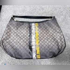 Stylish Gray and Yellow L.A.M.B Bag